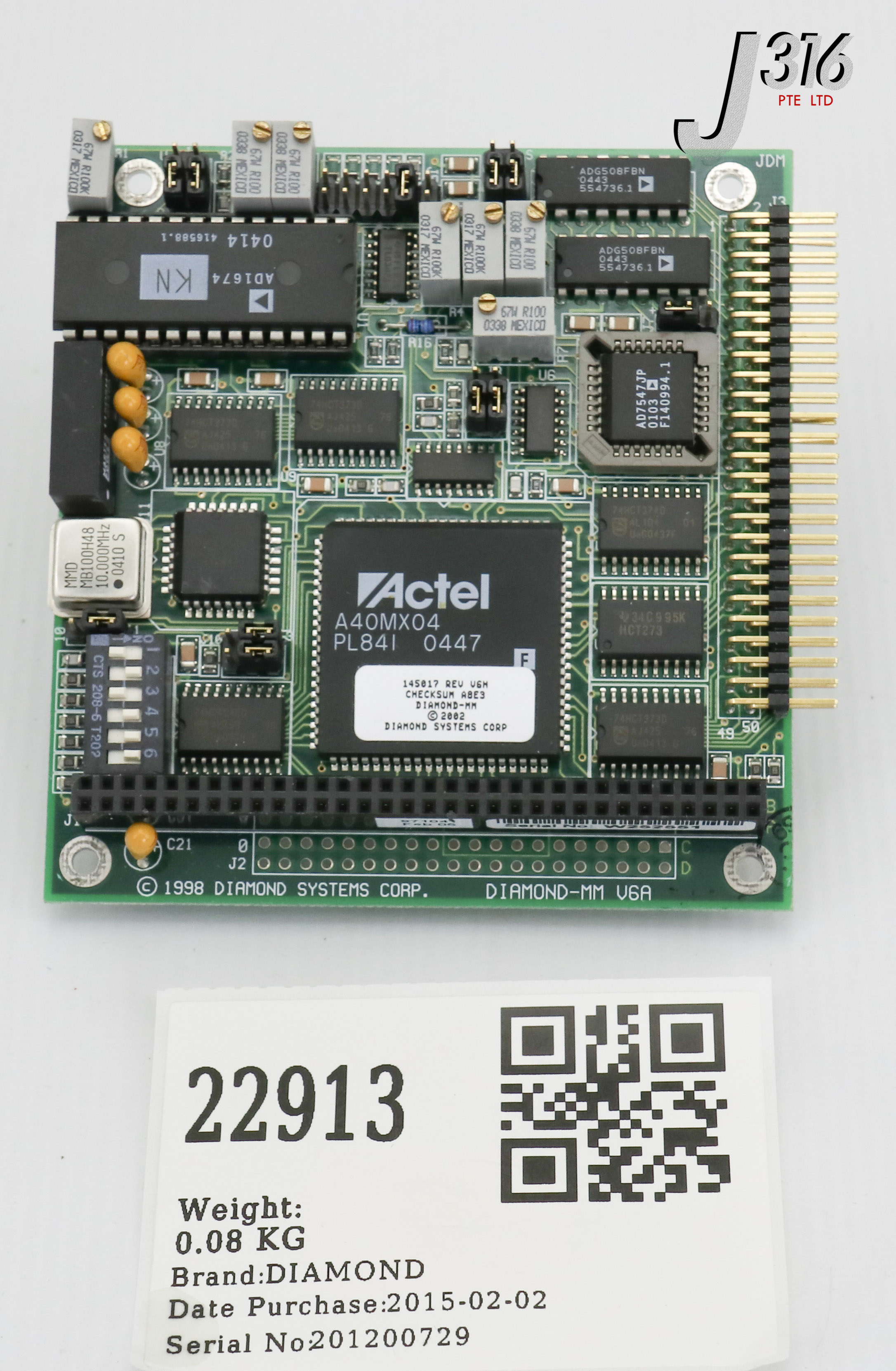 so 22913 DIAMOND PCB ASSY, ANALOG I/O MODULE DIAMOND-MM V6A | eBay